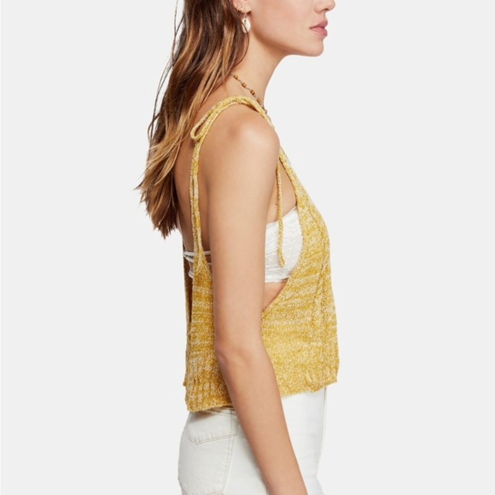 FREE PEOPLE BOMBSHELL OPEN-KNIT CROP TANK - Picture 2 of 9